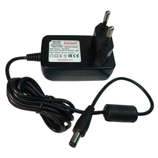 БП FARADAY 18W/WM/PL 12В 1.5А 18Вт импульсный БП FARADAY 18W/WM/PL 12В 1.5А 18Вт импульсный