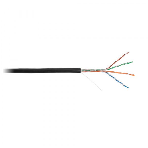 UTP EC-UU004-5E-PE-BK Кабель NETLAN 4х2х0.47, Кат.5e (Класс D) внешний, PE до -40C, черный, 305м
