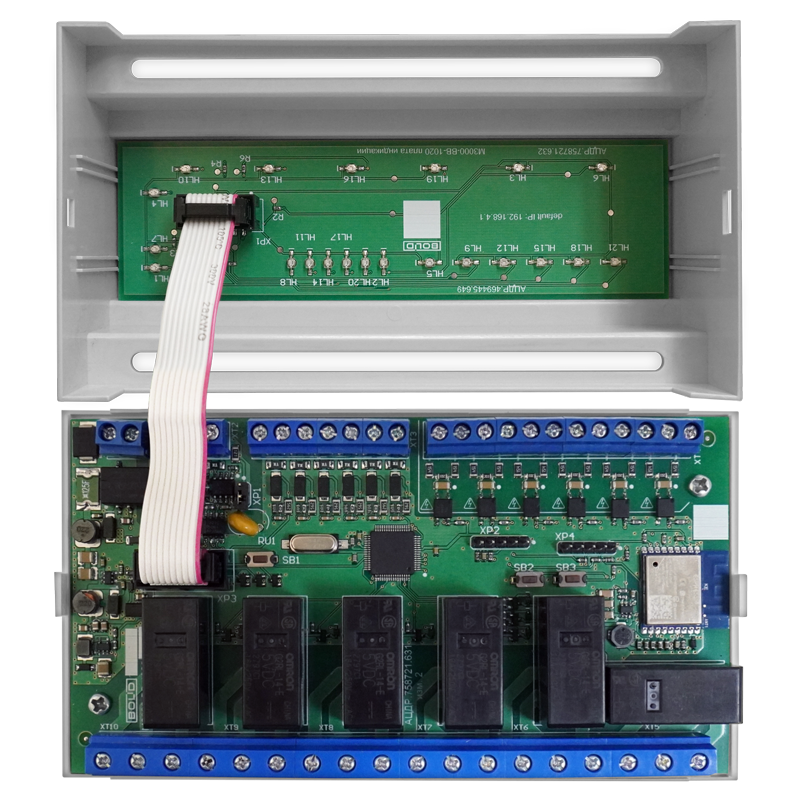 М3000-ВВ-1020 Модуль ввода-вывода. 6 дискретных входов и 6 выходов, коммутируемый ток - до 10 А. Питание 12-24 В.