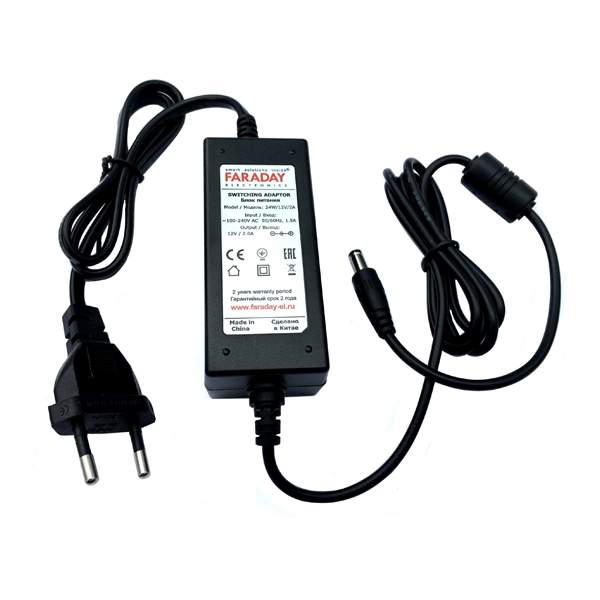 БП FARADAY 24W/12V/2A 12В / 2А импульсный блок питания БП FARADAY 24W/12V/2A 12В / 2А импульсный блок питания