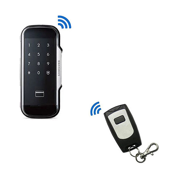 Электронный замок для стеклянных дверей Samsung SHS-G517WХ XMK/EN с пультом д/у