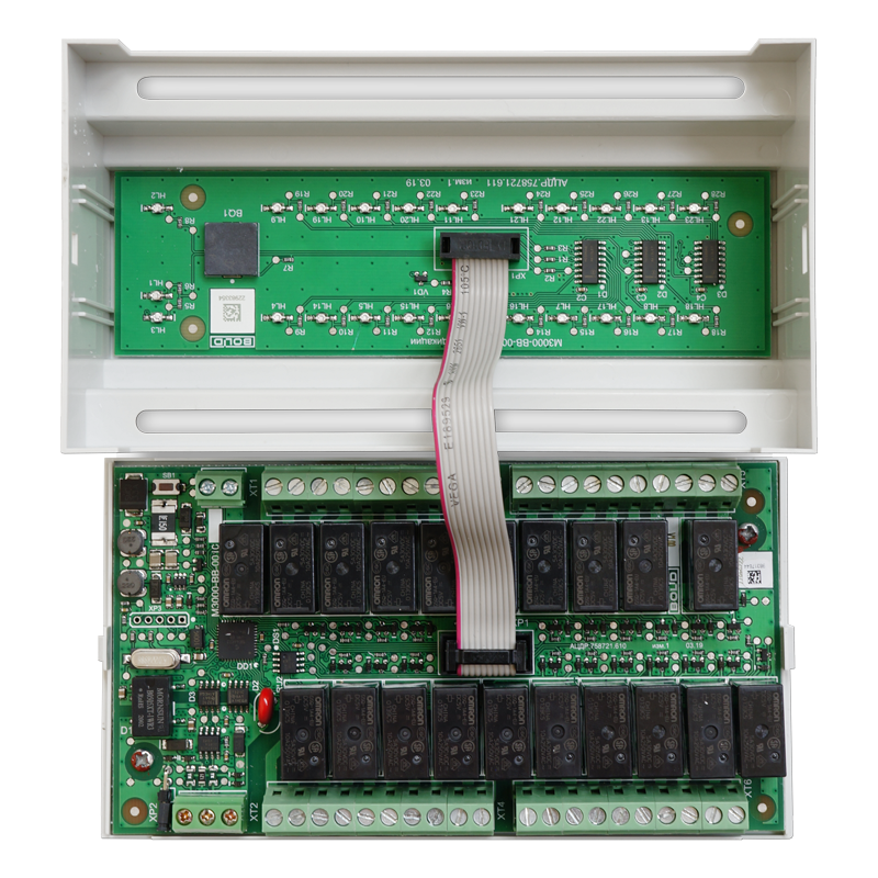 М3000-ВВ-0010 Модуль ввода-вывода на 20 реле, работающий в протоколе Modbus . Обмен данными по интерфейсу RS-485.