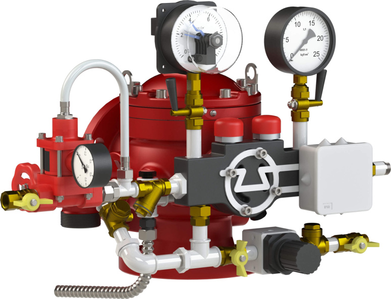 Узел управления спринклерный воздушный УУ-С100/1.6  Вз-ВФ.04 исп.01 с акселератором