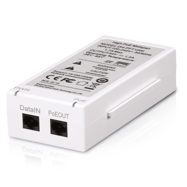 Инжектор BOLID PI-01 10/100/1000 Base-T, RJ-45; high PoE 60W IEEE 802.3at; -30°C ~+65°C