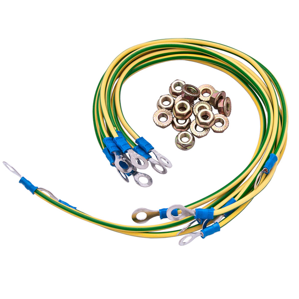 7708с GrW Cabeus Набор кабелей заземления (30см - 6 шт, 40см- 2шт, гайка с фланцем - 16 шт)