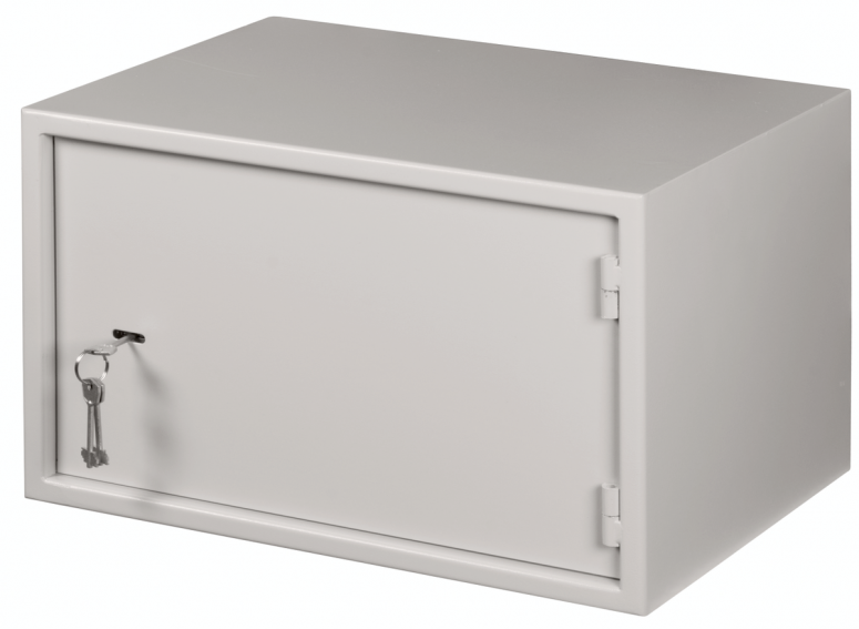 EC-WS-075240-GY  Настенный антивандальный шкаф с дверью на петлях, 7U, Ш520хВ320хГ400мм, серый
