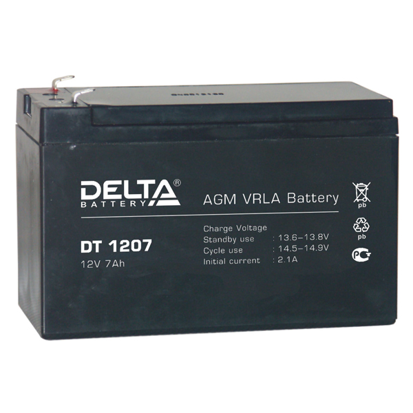 Аккумулятор 7,0 А/ч, 12В DELTA  DT1207