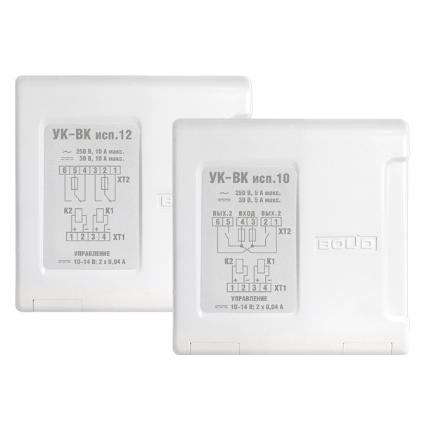 УК-ВК исп.14  Релейный усилитель на два канала. На Переключение.  Входное напр.24 В, ток – 20 мА. Вы