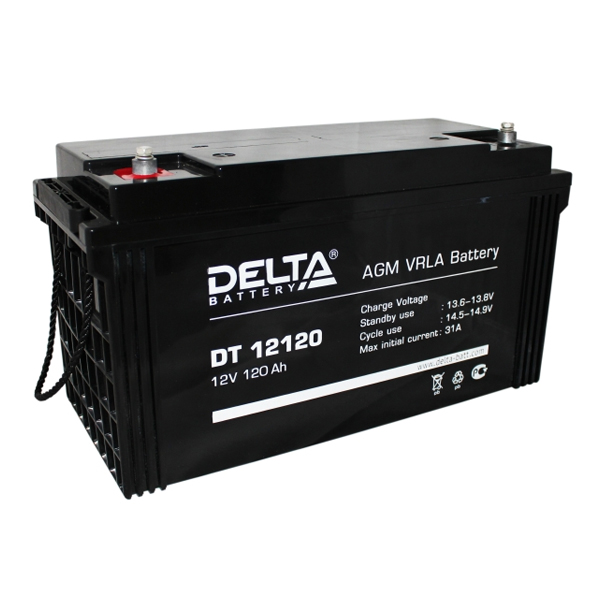 Аккумулятор 120 А/ч, 12В DELTA (DT12120)    (1 шт./уп.)