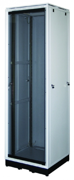 МЕТА 4901-48 шкаф 48U, стекл. дверь, 4вентил.