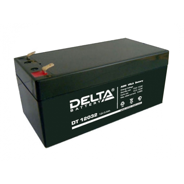 Аккумулятор 3,3А/ч, 12В  DELTA  (DT12032)    (10 шт./уп.)