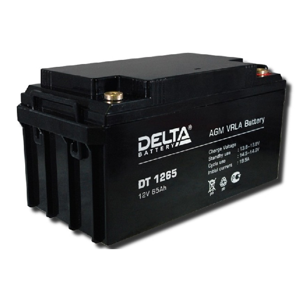 Аккумулятор 65 А/ч, 12В DELTA (DT1265)    (1 шт./уп.)